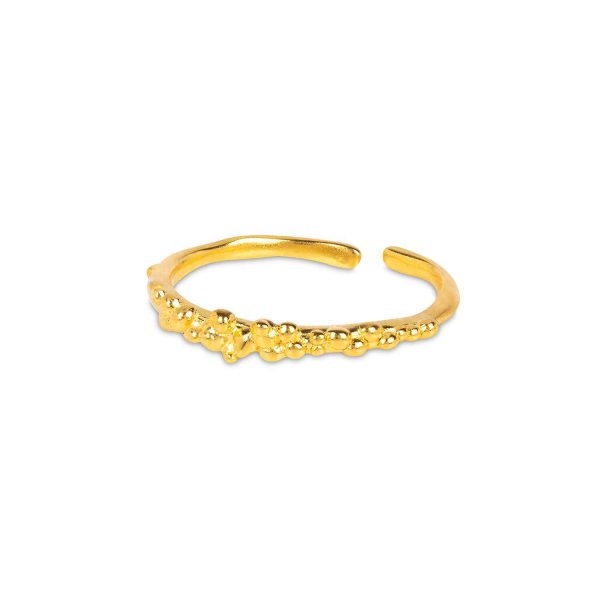 Caviar Gold Stacking Ring (adjustable) Online