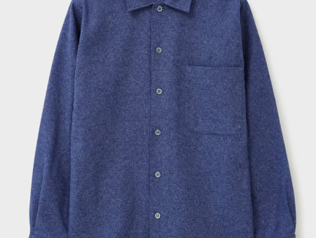 Cross Weave Blue Spitalfields Over-Shirt Online