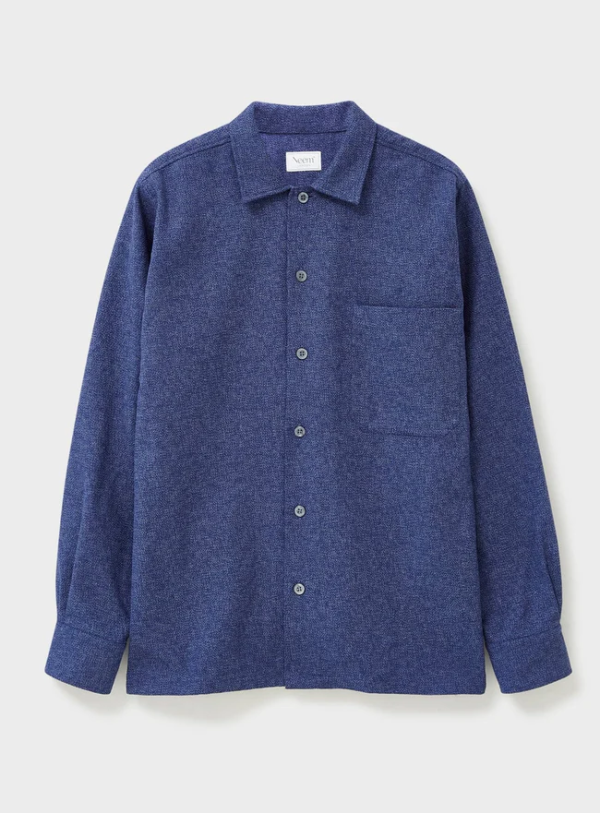 Cross Weave Blue Spitalfields Over-Shirt Online