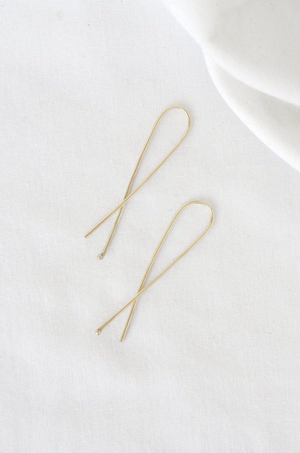 9ct Gold Long Twist Earrings Sale