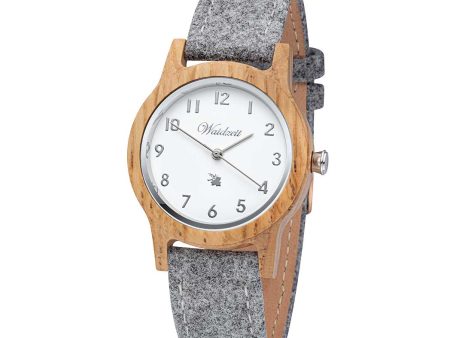 Waidzeit Barrique Alpine Women white with grey Merino wool strap For Cheap