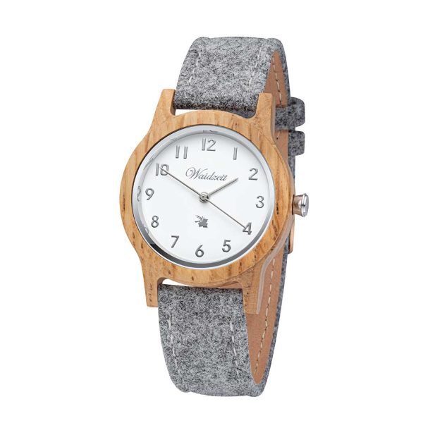 Waidzeit Barrique Alpine Women white with grey Merino wool strap For Cheap