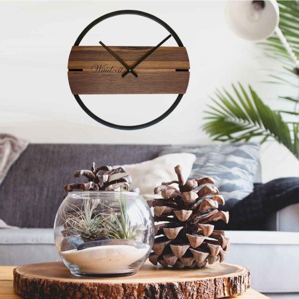 Waidzeit Wall Clock Novum walnut on Sale