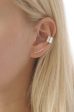 Silver Hammered Ear Cuff Hot on Sale