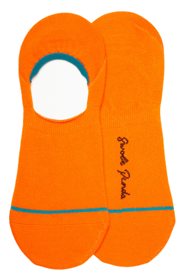 Neon Orange  No-Show  Bamboo Socks Sale