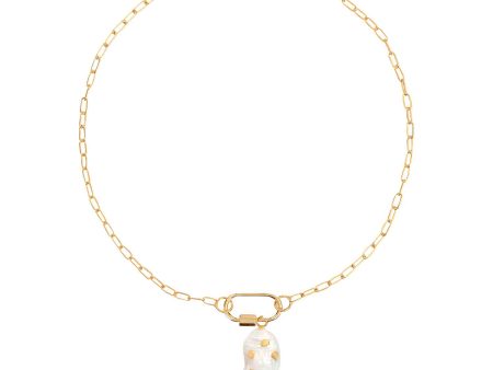 Amadeus Daphne Gold Paperclip Chain Necklace With Barnacle Pendant Online