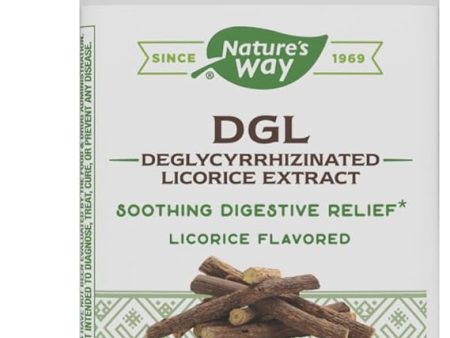 DGL Deglycyrrhizinated Licorice Extract- 75mg 100 Chewable Tablets Hot on Sale