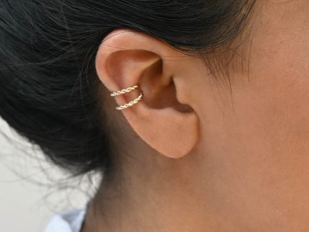 9ct Gold Twisted Double Ear Cuff Sale