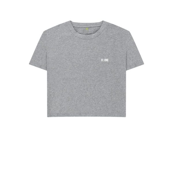 B-Relaxed Crop T-Shirt Grey For Discount