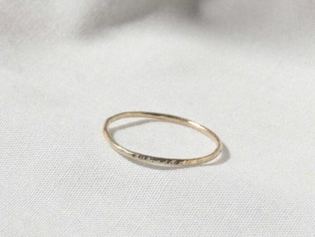 9ct Gold Hammered Stacking Ring Online