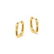 Bella Chunky Rectangular Gold Earrings For Discount