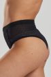 Betony recycled-tulle high-rise briefs - Volcanic Black Supply