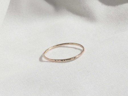 9ct Rose Gold Hammered Stacking Ring Online