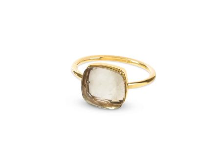 Sophia Prasiolte Gold Ring For Sale