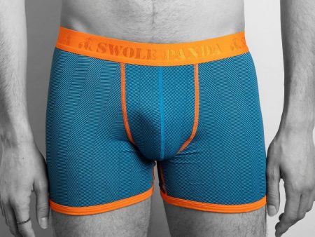 Bamboo Boxers - Blue Herringbone Fashion