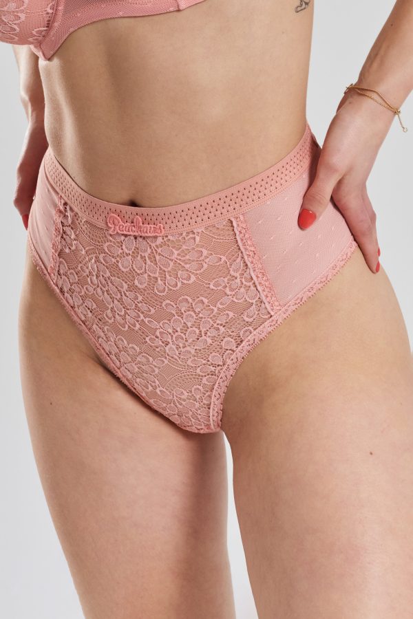 Betony recycled-tulle high-rise briefs - Dawnlight Coral Online Sale