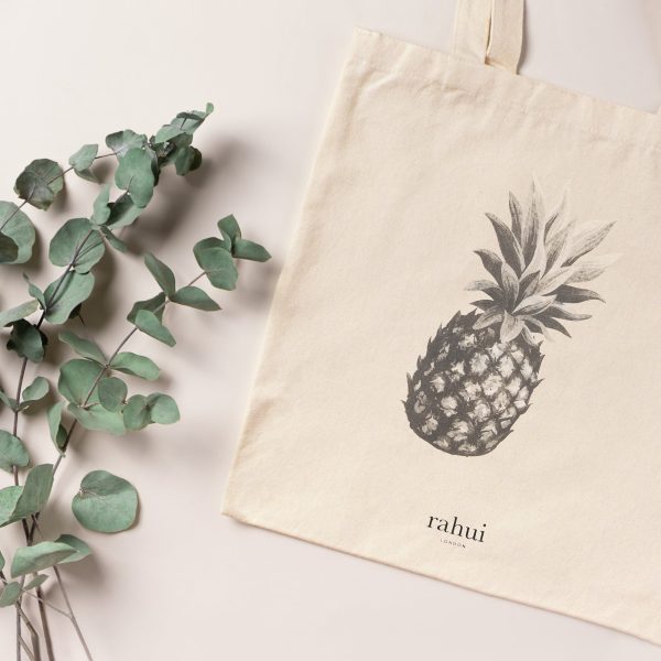 Pineapple Recycled Cotton Tote Bag | Natural Fashion