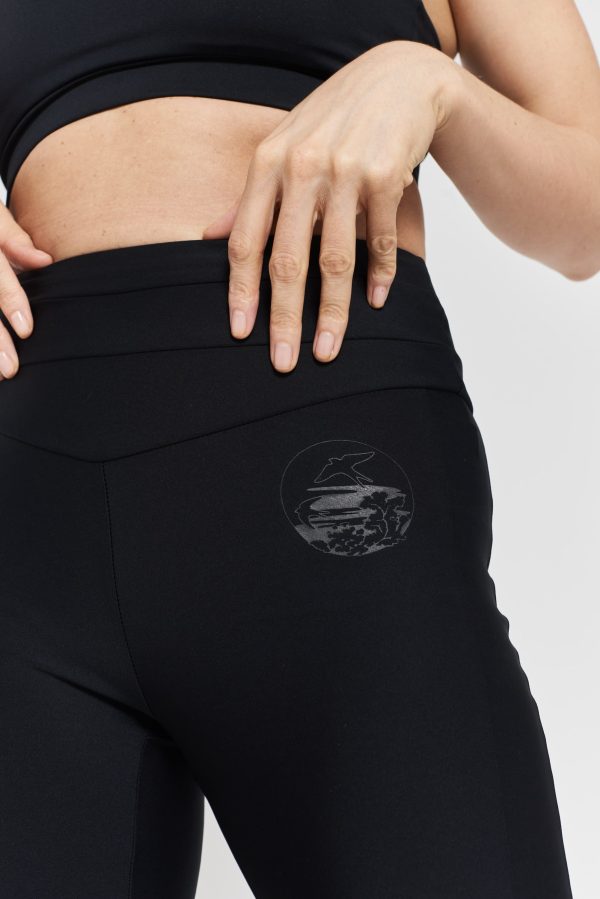 Cycad recycled-fabric performance leggings - Volcanic Black Online