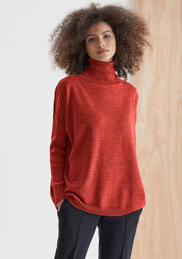 Hadid Oversized Polo Neck Sweater Hot on Sale