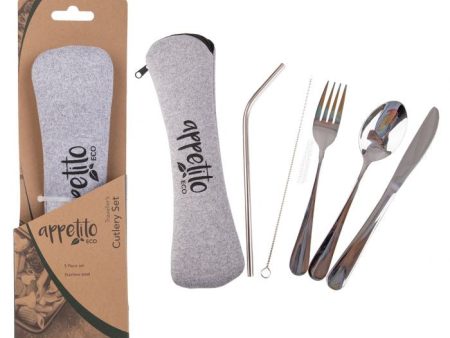 5 piece travellers cutlery set For Discount