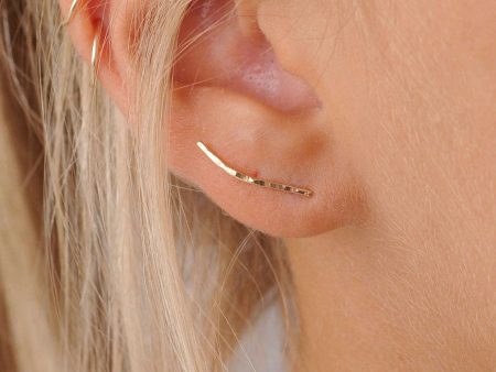 9ct Gold Hammered Ear Crawlers Online Sale