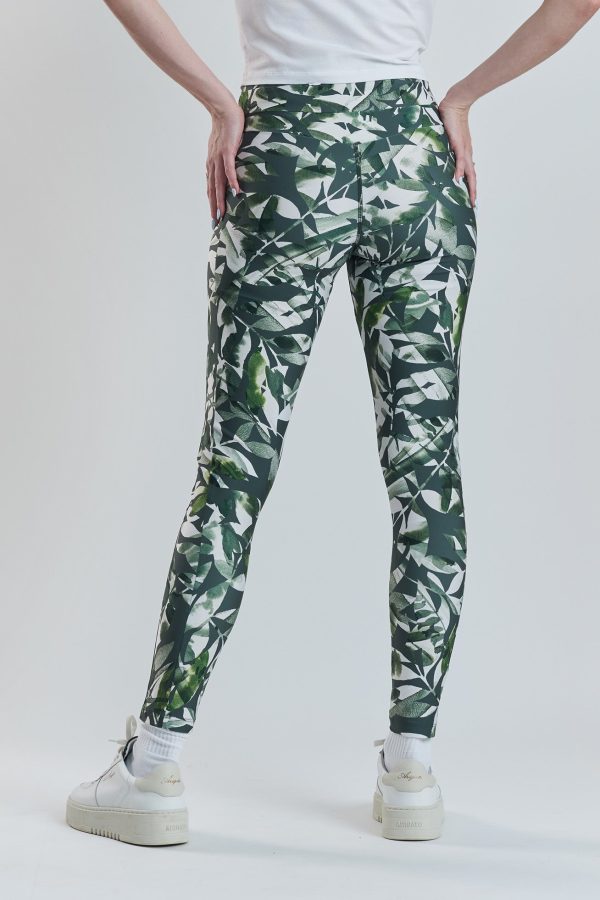 Cycad recycled-fabric performance leggings - Leaf Print Online now