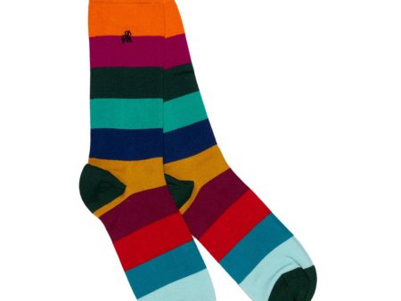 Block Striped Bamboo Socks Supply