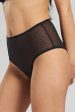 Banksia recycled-tulle high-rise briefs - Volcanic Black For Discount