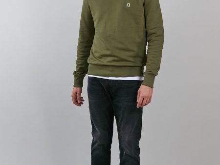 khaki crew neck sweatshirt Online now