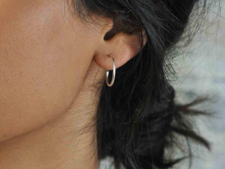 Silver Small Delicate Hoop Earrings Discount