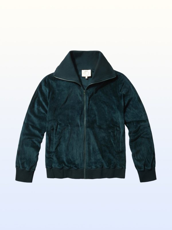 Organic Velour Zip Jumper Online Hot Sale