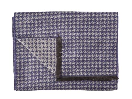 Blue Houndstooth Bamboo Scarf Online Sale