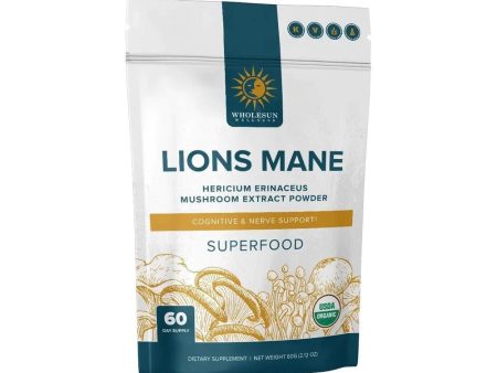 Wholesun Wellness - Lion s Mane (Certified Organic) Mushroom Extract Powder Online now