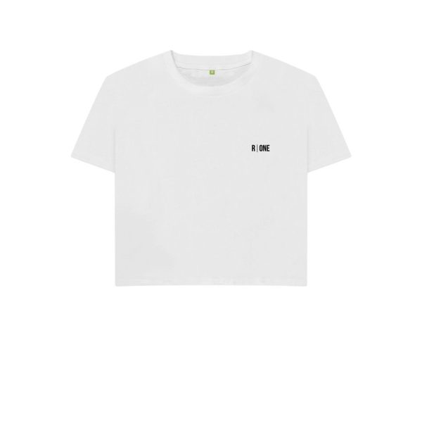 B-Relaxed Crop T-shirt White For Discount