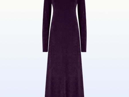 Purple Organic Velour Dress on Sale