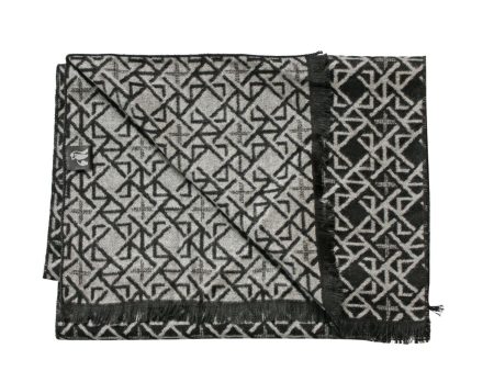 Black and White Squares Bamboo Scarf Cheap