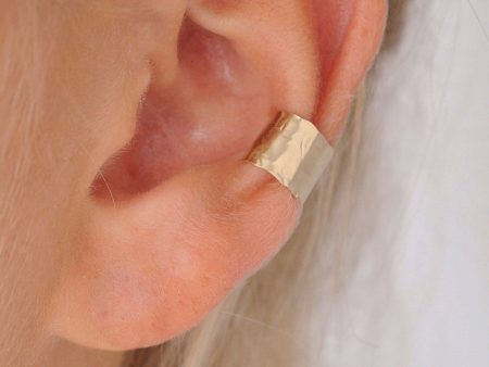 9ct Gold Hammered Ear Cuff Cheap