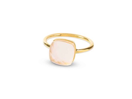 Sophia Rose Quartz Gold Ring Fashion