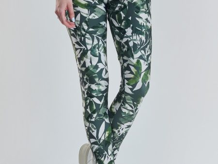 Cycad recycled-fabric performance leggings - Leaf Print Online now