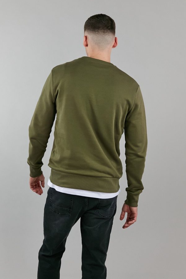 khaki crew neck sweatshirt Online now