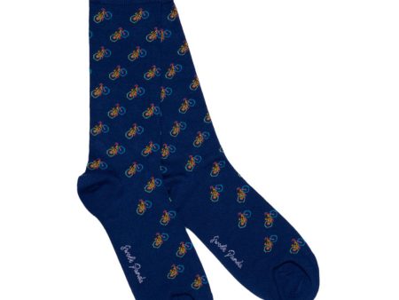 Blue Bicycle Bamboo Socks Cheap