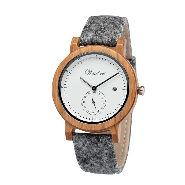 Waidzeit Barrique Alpine Men white with loden strap Fashion