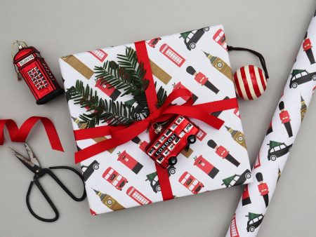 LONDON SNOW CHRISTMAS WRAPPING PAPER Online