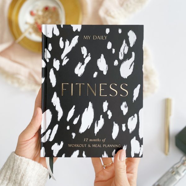 My Daily Fitness Planner - Workout and Meal Planner (Black & White) Sale