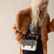 Vegan Faux Shearling Panel for The WEEK END Crossbody Handbag Cheap