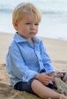 BOY S SOLID BLUE LINEN SHIRT Sale