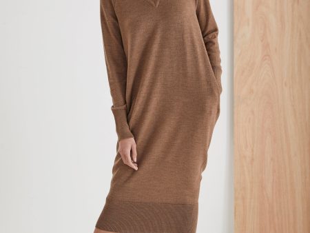 Ponti V-Neck Relax Fit Dress with Pockets Online