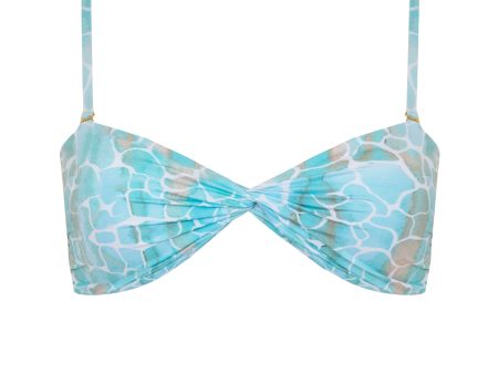 AQUA PEBBLES BORA BORA TWIST BANDEAU BIKINI TOP on Sale