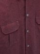 Recycled Italian Flannel Deep Red Over-Shirt Online Hot Sale