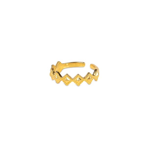 Tellus Gold Stacking Ring (adjustable) Fashion